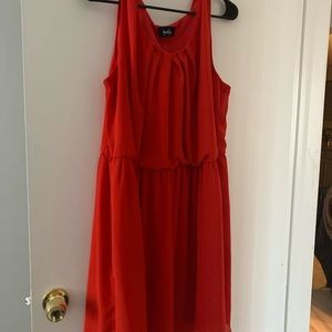Plus size red mini dress